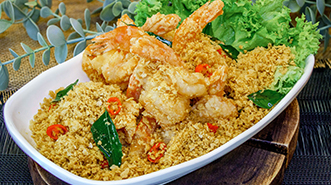 Deep Fried Prawn w/ Butter & Cereal