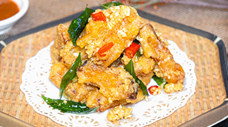 Deep Fried Pumpkin with Salted Egg